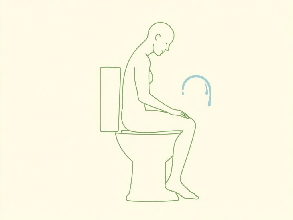 Editorial illustration of a seated male silhouette with a soft external water arc