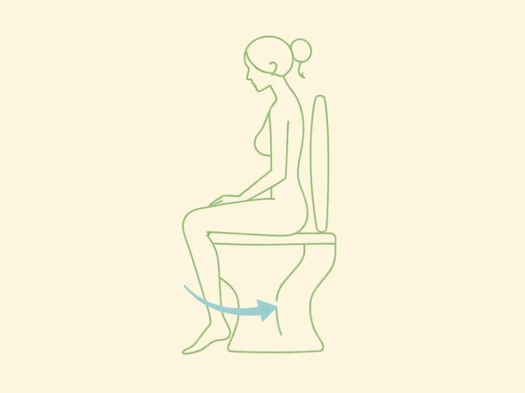 Editorial illustration of a seated female silhouette with a soft water arrow directed from front to back